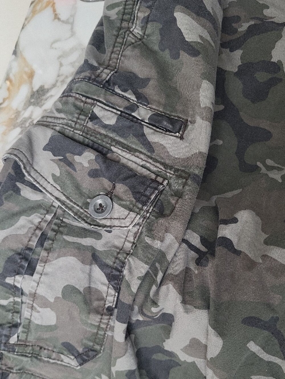 Iron Flex Men's Camouflage Cargo Shorts - Green Camo - Picture 3 of 4